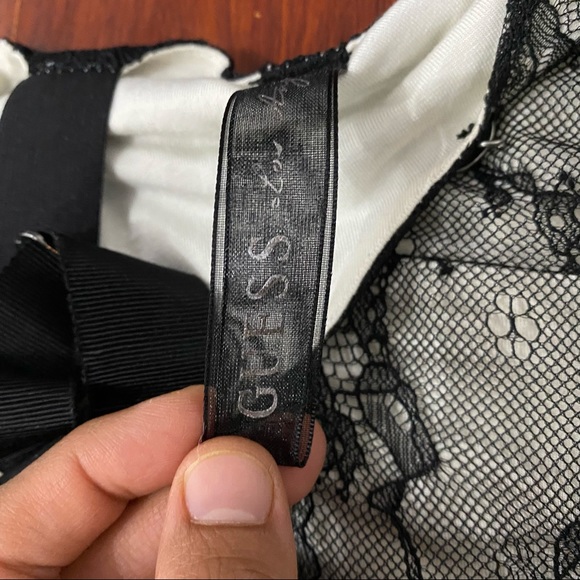 ✨EUC GUESS Black Lace Mini Bodycon Dress, Size XS - Picture 8 of 13